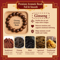 Ginseng He Xiang Zhu Bracelet | Handmade Chinese Herbal Aroma Beads for Energy & Emotional Balance